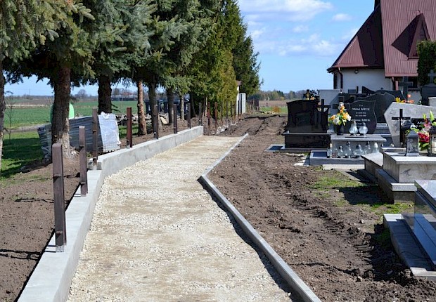 Zakończenie 1 etapu prac na cmentarzu parafialnym