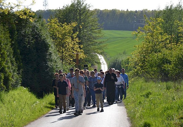 Pielgrzymka do Matki Bożej w lesie
