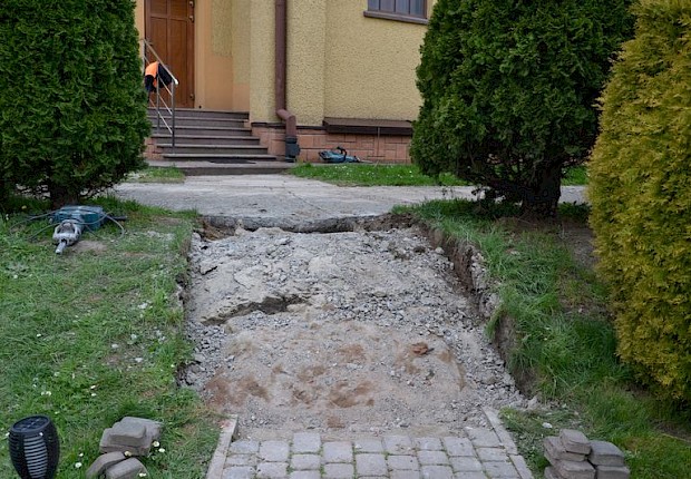 Prace przy kościele parafialnym - 1 etap