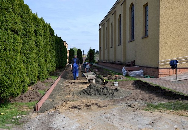 Prace przy kościele parafialnym - 1 etap