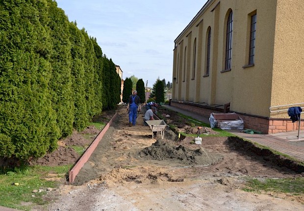 Prace przy kościele parafialnym - 1 etap