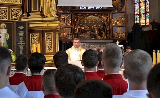 Błogosławieństwo ceremoniarzy i ministrant roku