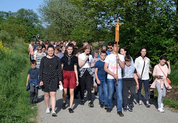Pielgrzymka do Matki Bożej w lesie