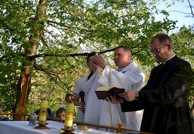 Pielgrzymka do Matki Bożej w lesie