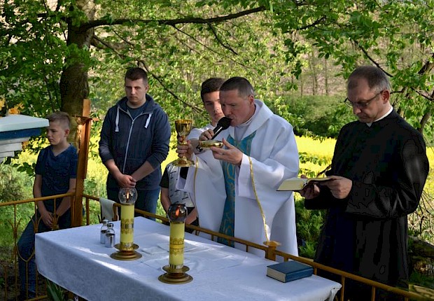 Pielgrzymka do Matki Bożej w lesie