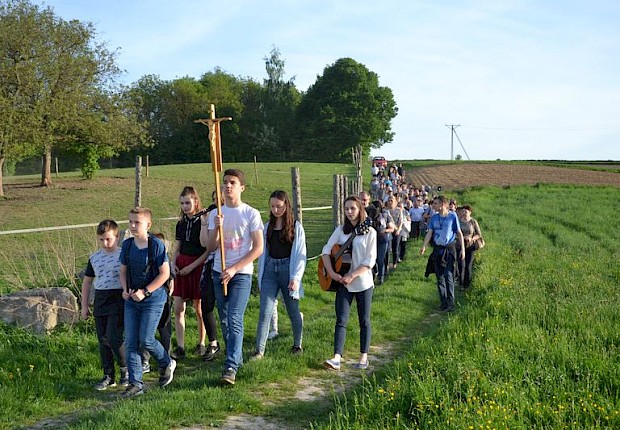 Pielgrzymka do Matki Bożej w lesie