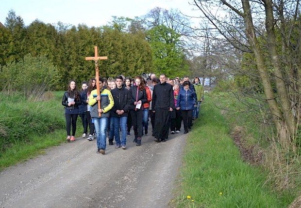 Pielgrzymka do Matki Bożej w lesie