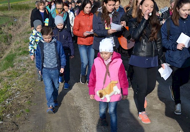 Pielgrzymka do Matki Bożej w lesie