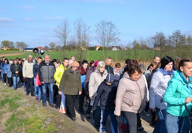 Pielgrzymka do Matki Bożej w lesie
