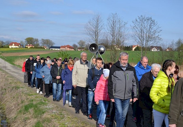 Pielgrzymka do Matki Bożej w lesie