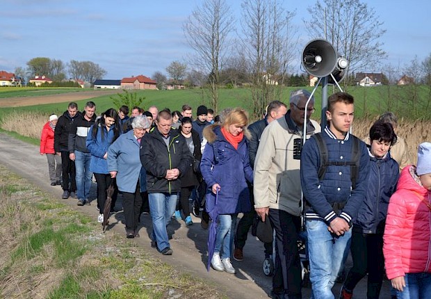 Pielgrzymka do Matki Bożej w lesie