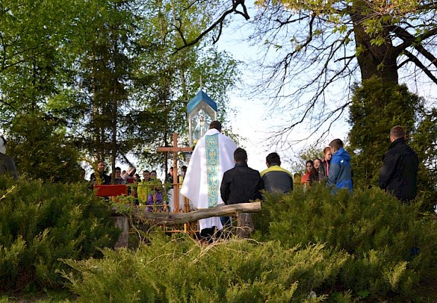 Pielgrzymka do Matki Bożej w lesie