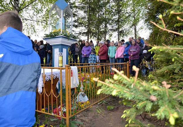 Pielgrzymka do Matki Bożej w lesie