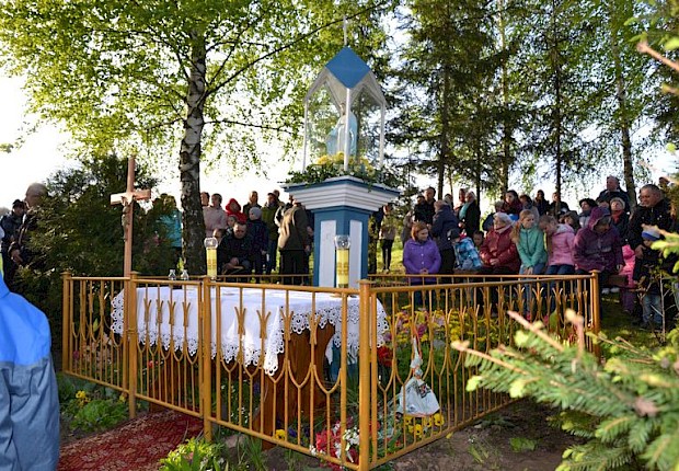 Pielgrzymka do Matki Bożej w lesie