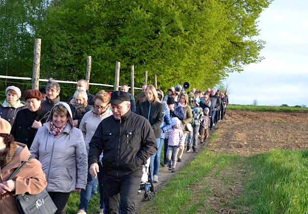Pielgrzymka do Matki Bożej w lesie