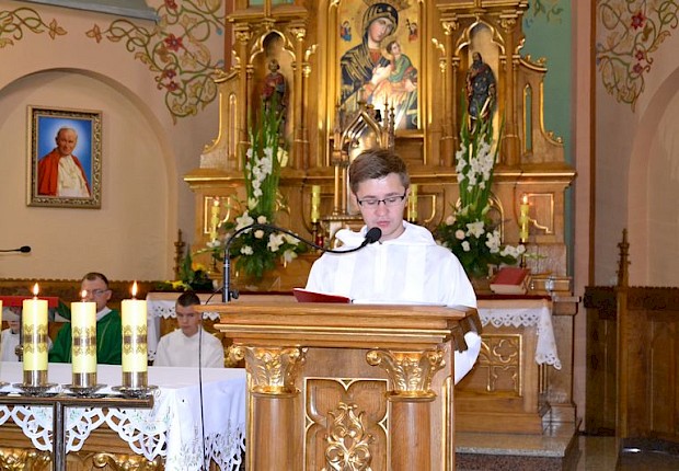 Msza prymicyjna ks. Mateusza Sławińskiego z Pełkiń