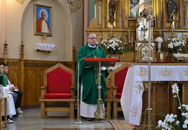Goście z Papui Nowej Gwinei: bp Paul Sundu i Rodak ks. Łukasz Hołub